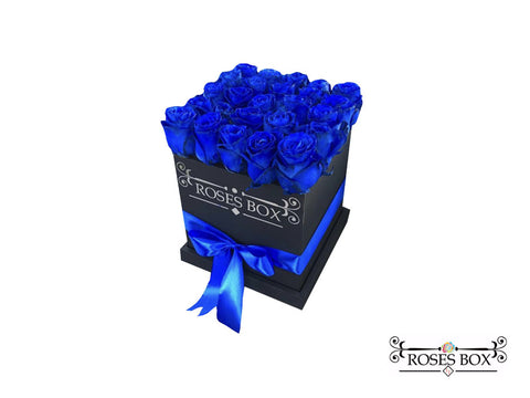 Square Box L 25 Rosas Azules