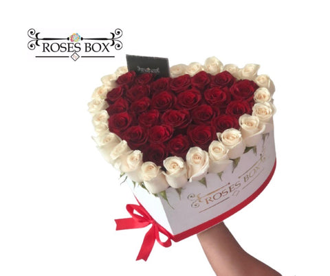 Heart Box 50 Rosas
