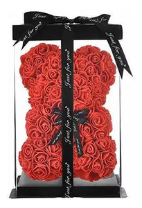 Teddy Bear 40 cm rosas artificiales