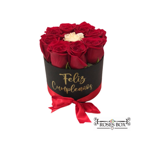 Round Box 9 Rosas Rojas