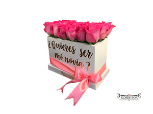 Square Box 18 Rosas Rosadas