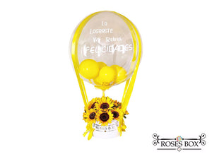 Round Box Girasoles y globo