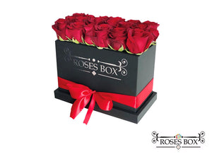 Square Box 18 Rosas Rojas